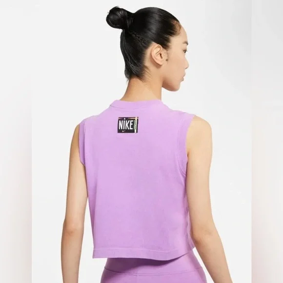 Nike Vintage 90s Center Swoosh Tank Top Ribbed Crop Size XL - Picture 1 of 6